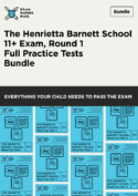 bundle for The Henrietta Barnett 11+ Round 1 exam