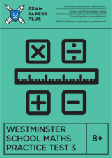Westminster 8+ level maths exam details